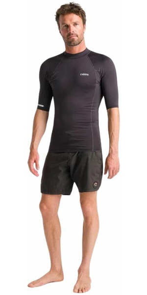 2026 C-Skins Mens NuWave UV Basics Short Sleeve Rash Vest C-NLYSSMC - Anthracite